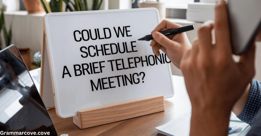 "Could We Schedule a Brief Telephonic Meeting?"