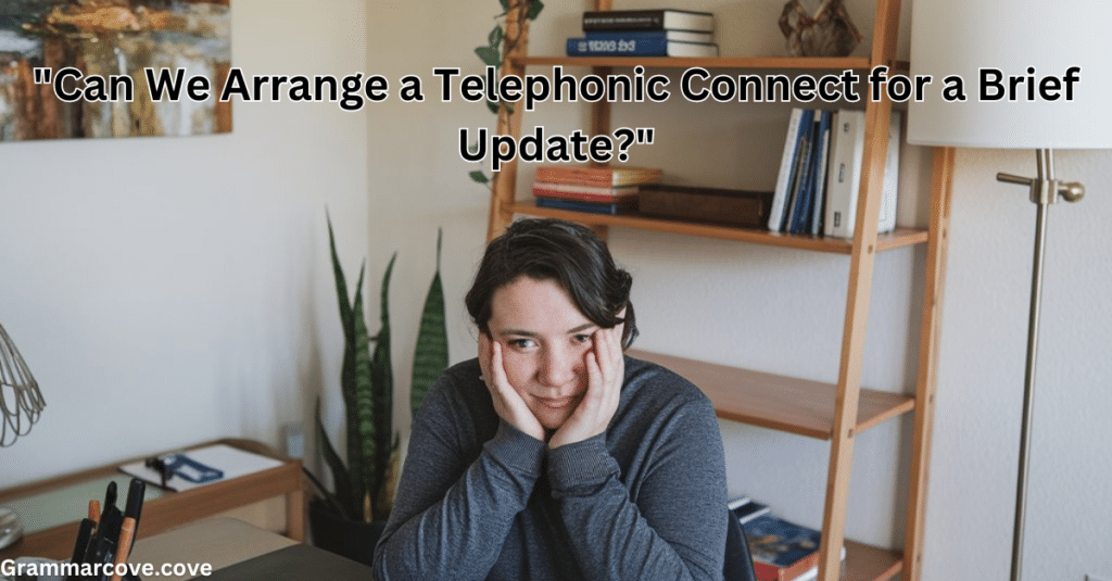 "Can We Arrange a Telephonic Connect for a Brief Update?"