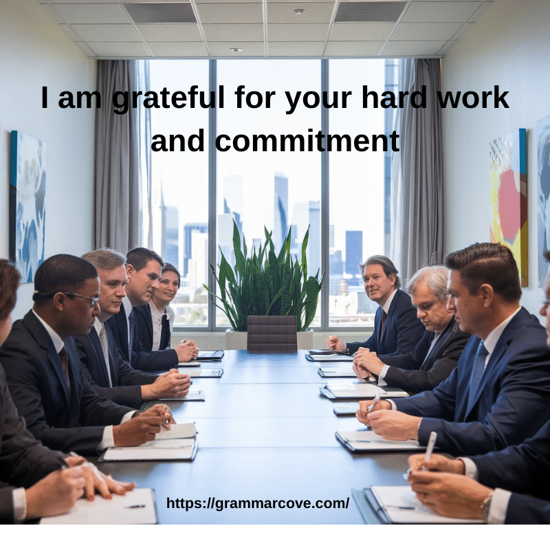 "I am grateful for your hard work and commitment"