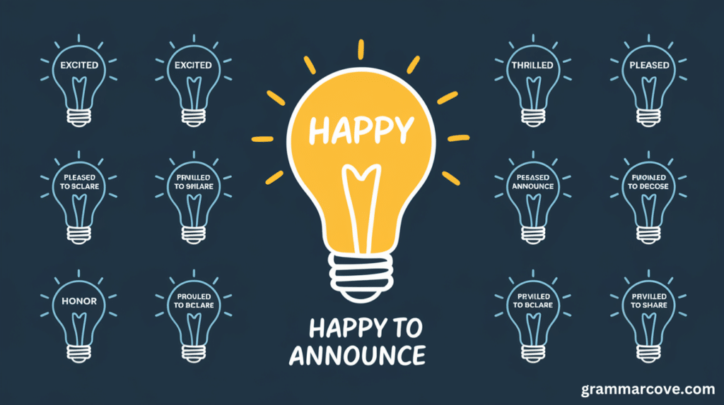 10 Other Ways to Say "Happy to Announce" (With Examples)