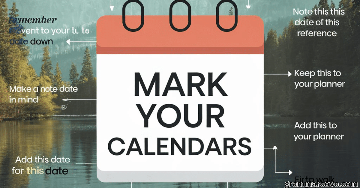 10 Other Ways to Say "Mark Your Calendars" (With Examples)