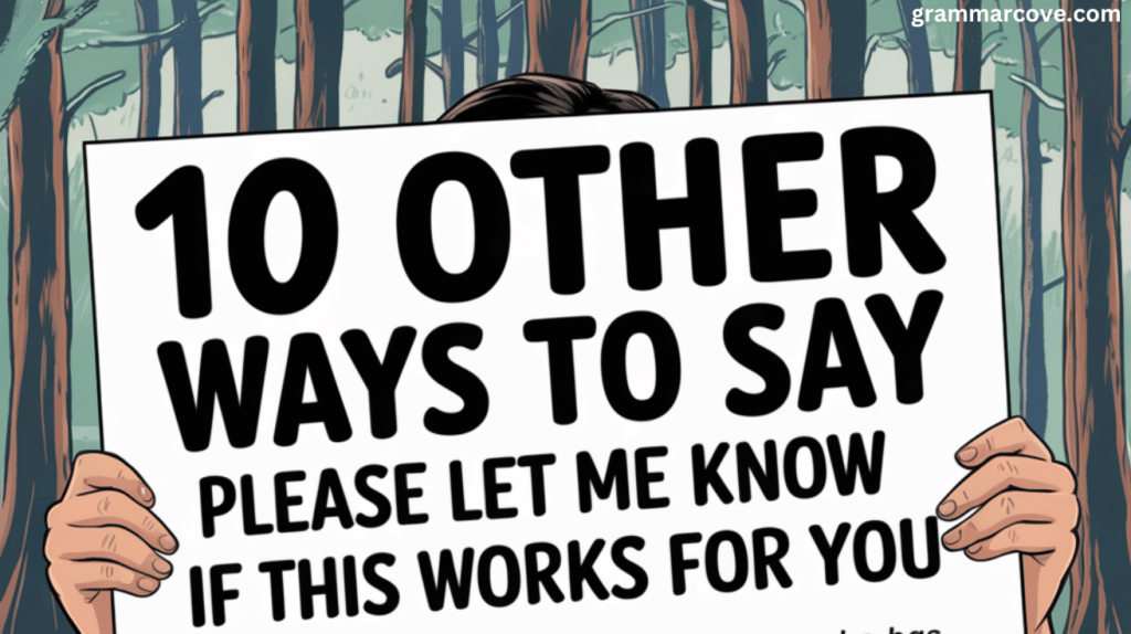 10 Other Ways to Say "Please Let Me Know if This Works for You"