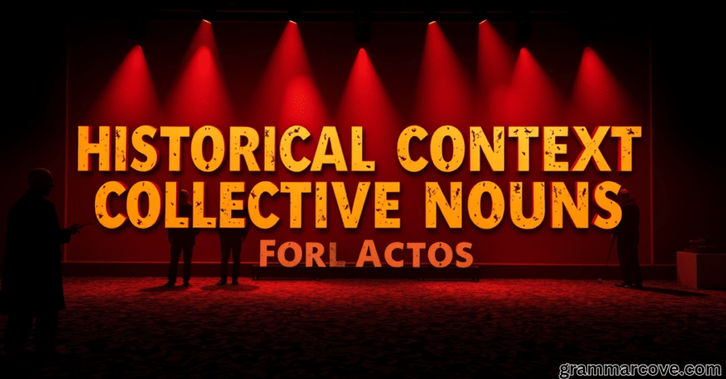 Historical Context of Collective Nouns for Actors