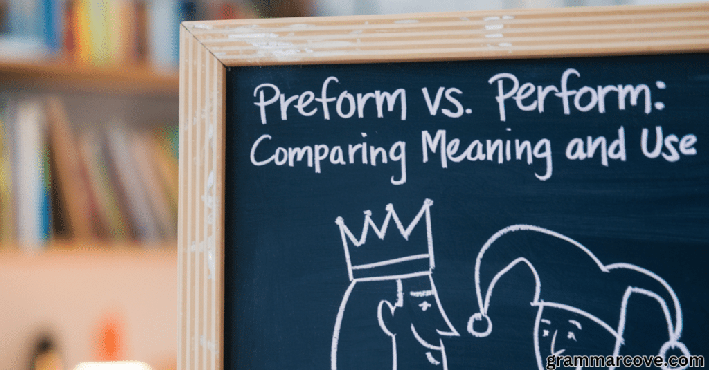 Preform vs. Perform: Comparing Meaning and Use