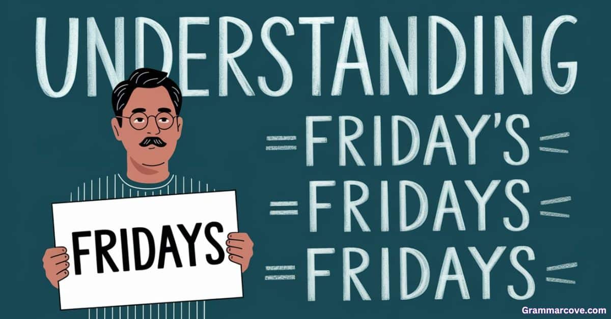 Understanding "Friday's," "Fridays'," and "Fridays": A Simple Guide