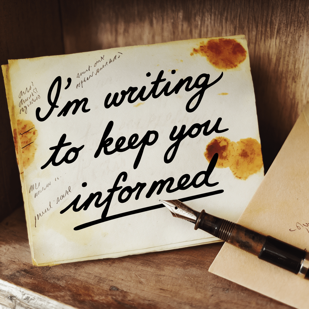 “I’m Writing to Keep You Informed”