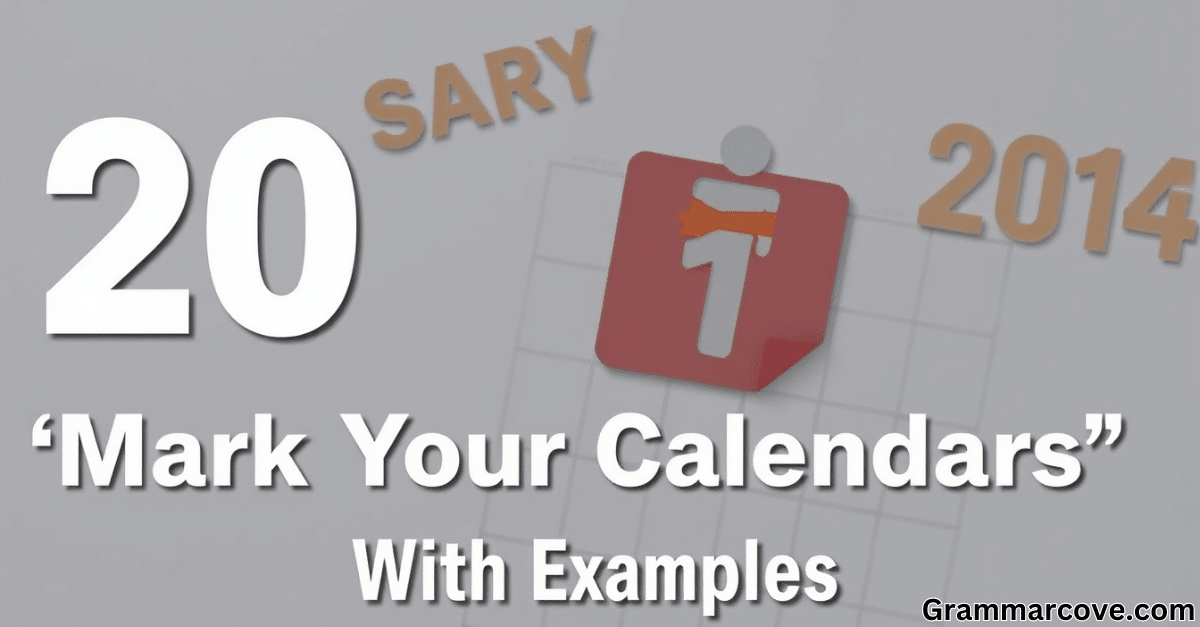 20 Other Ways to Say “Mark Your Calendars” (With Examples)