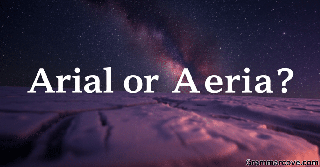 Arial or Aerial Understanding The Differences