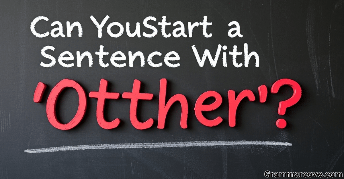 Can You Start a Sentence With “Other”