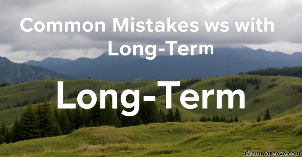 Common Mistakes with Long Term and Long-Term