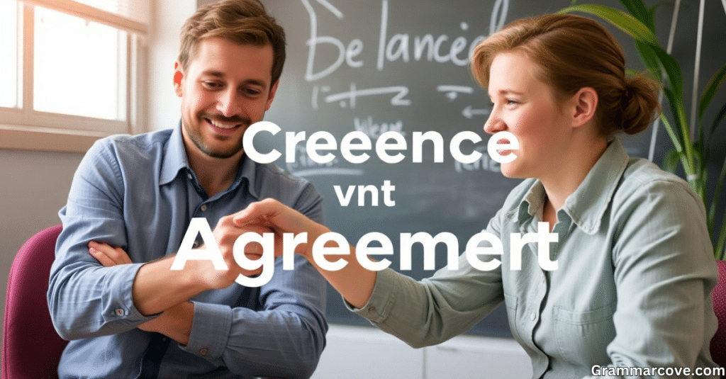 Differences Between Agreeance and Agreement