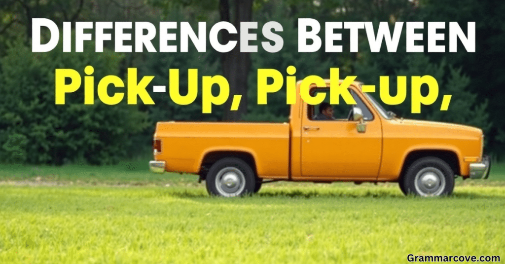 Differences Between Pick Up, Pickup, and Pick-Up