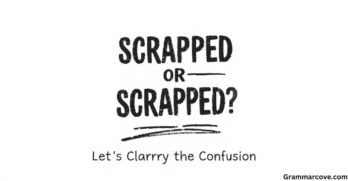 Is It Scrapped or Scraped Let’s Clarify the Confusion