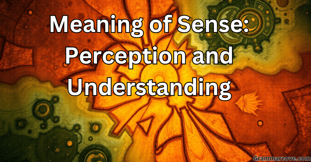 Meaning of Sense: Perception and Understanding