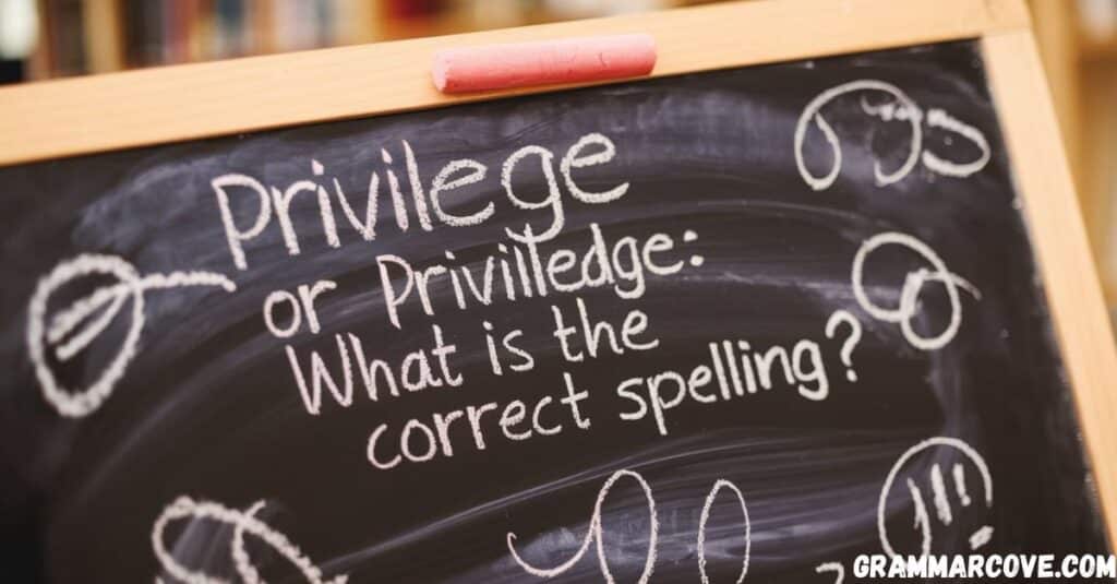 Privilege Or Priviledge What Is The Correct Spelling