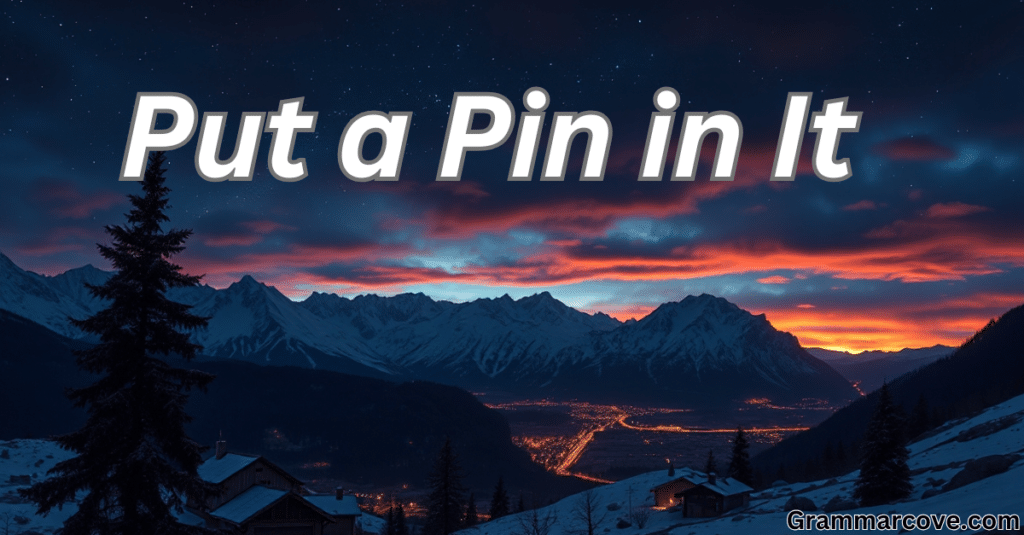 Put a Pin in It