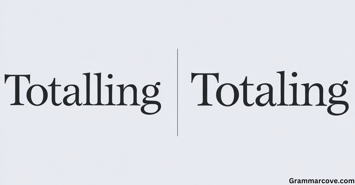 Totalling or Totaling Which Spelling to Use