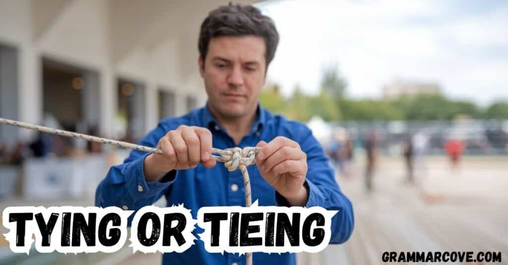 Tying or Tieing