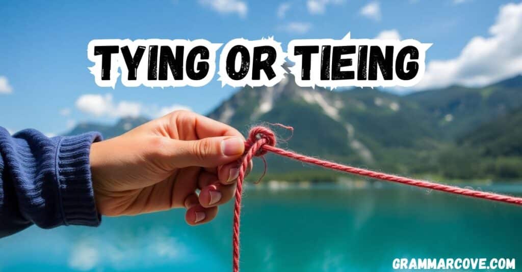 Tying vs. Tieing