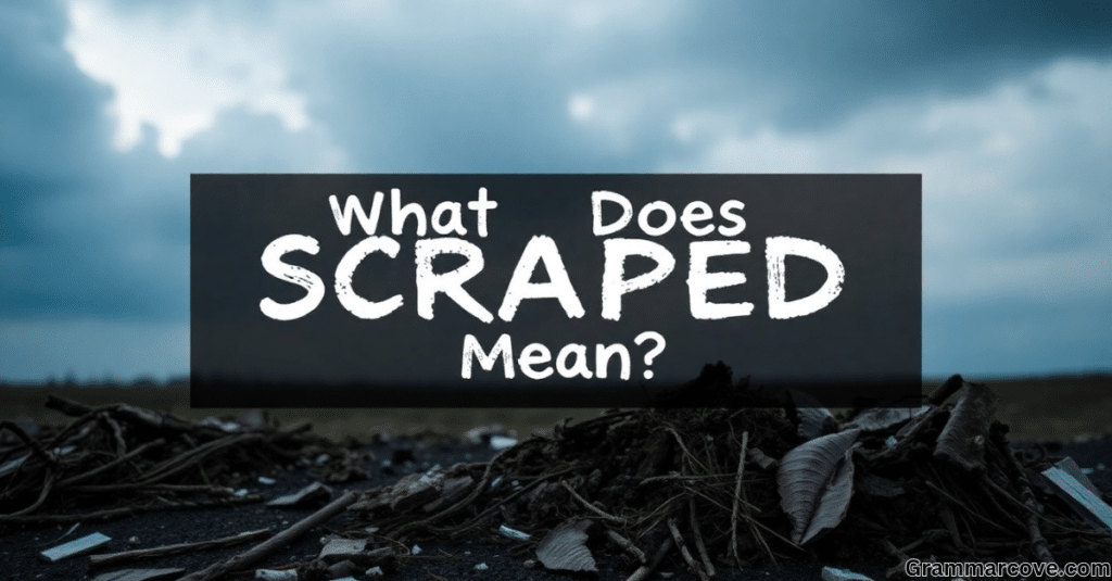 What Does Scraped Mean?