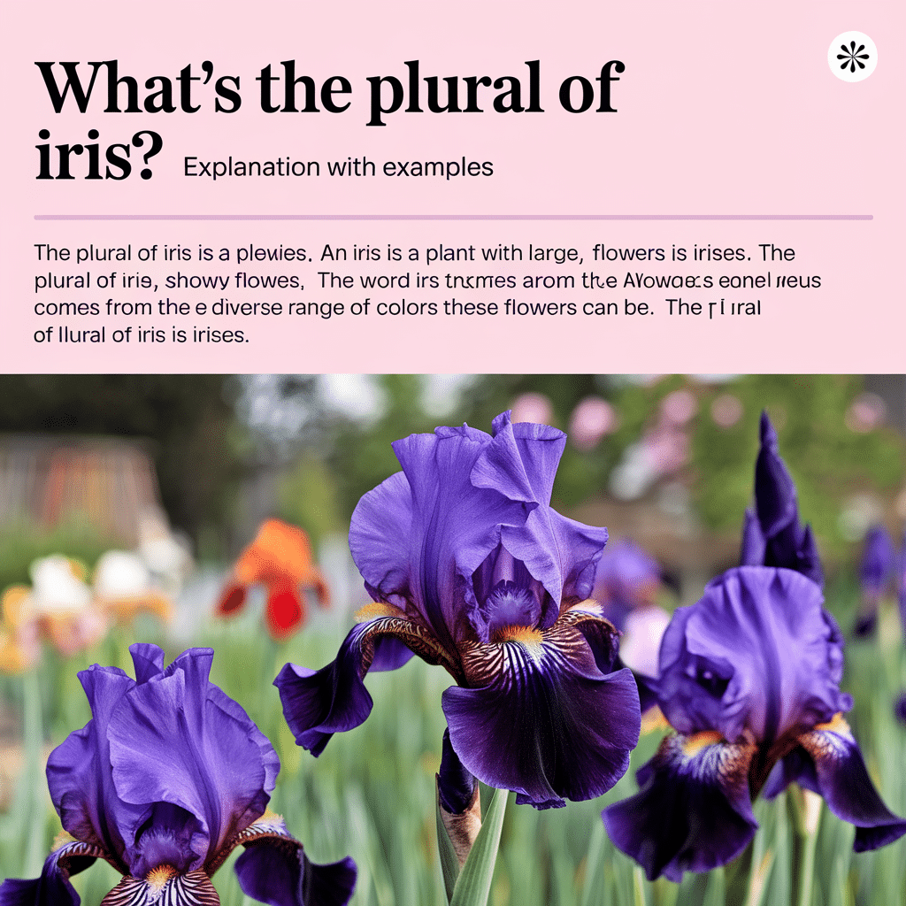 What's the Plural of Iris? Explanation with Examples